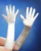 Satin-Handschuhe 40 cm lang silber Kostüm-Zubehör Produktbild-Vorschau 2
