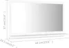 vidaXL Koupelnové zrcadlo bílé 60x10,5x37 cm Materiál na Náhled obrázku produktu 8