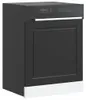 vidaXL Geschirrspülerblende Porto Schwarz 60x1,5x57 cm Produktbild-Vorschau 2