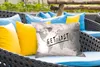 MuchoWow® Outdoor Kissen - Weltkarte - Zitat - Grau - 50x30 Produktbild-Vorschau 4
