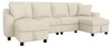 Modulares Chenille U-Form Sofa mit Stauraum, klappbarer Produktbild-Vorschau 11