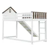 Hochbett mit Lattenrost, Trittleiter und Rutsche, 90x200 Produktbild-Vorschau 7