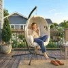 Outsunny Hängesessel mit Gestell faltbar Hängekorb mit dick Produktbild-Vorschau 2