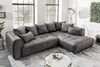 Modernes XXL Ecksofa CLAN 319cm anthrazit Samt inkl. Kissen Produktbild-Vorschau 5