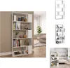 vidaXL Bücherregal/Raumteiler Hochglanz-Weiß 80x24x159 cm - Produktbild-Vorschau 2