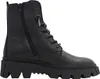 A black leather lace-up boot with a thick sole. Náhled obrázku produktu