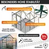 BRAST Gewächshaus Aluminium mit Fundament | 190x190x195cm | Produktbild-Vorschau 4