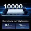 A graphic tablet with a large battery capacity and performance statistics. Produktbild-Vorschau
