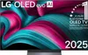 A television screen displaying a colorful abstract pattern, with branding and text overlays. Podgląd zdjęcia produktu