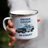 Großer Cousin Im Einsatz 2025 Emaille Tasse Polizei Liebe Produktbild-Vorschau 4