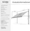 tectake® Klemmmarkise mit Handkurbel einfache Montage Produktbild-Vorschau 5