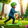 FableKids detská kolobežka zelená | mestská kolobežka s LED Náhľad obrázku produktu 2