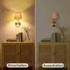 Applique murale Rosikey en rotin vintage - Lampe murale en Voir les images du produit 7