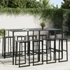 vidaXL 9-tlg. Gartenbar-Set Schwarz Pulverbeschichteter Produktbild-Vorschau 2