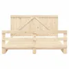 The Living Store Massivholzbett mit Kopfteil 200x200 cm Produktbild-Vorschau 5