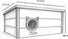 QLS Izolowany drewniany domek dla kota 73×52×38 cm z Podgląd zdjęcia produktu 6