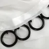 Kroužky s háčkem, černá barva, průměr 40 mm, pro závěsné Náhled obrázku produktu 3