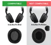 Comparison of ear pads for SteelSeries Arctis Nova Pro headphones, showing compatible and incompatible models. Produktbild-Vorschau