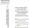 A folded aluminum step stool with descriptive text in German and English. Náhled obrázku produktu