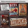 Retro Blechschilder Grillen - GRILLPLATZ - BBQ Grill Retro Produktbild-Vorschau 7