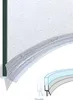 A close-up of a shower door seal with water droplets, and a diagram showing its cross-section. Podgląd zdjęcia produktu