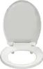 vidaXL Toilettensitz mit Absenkautomatik Weiß Oval Produktbild-Vorschau 3