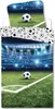A duvet cover with a soccer theme, featuring a soccer ball on a field and stadium lights. Náhľad obrázku produktu