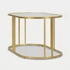 Table Basse Antalia - Structure Dorée Élancée Et Plateau Voir les images du produit 13