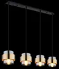 A linear pendant light fixture with four cylindrical lamps. Produktbild-Vorschau