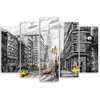 5-teiliges leinwandbild new york taxi usa acryl 200x100 cm Produktbild-Vorschau 2