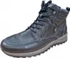 A single black leather boot is shown against a white background. Anteprima dell’immagine prodotto