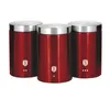 Set Di 3 Contenitori Da Cucina Bordeaux Linea Metallizzata Anteprima dell’immagine prodotto 1