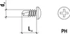 Diagrams showing the dimensions and type of a screw. Anteprima dell’immagine prodotto