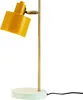 A modern desk lamp with a yellow shade and a gold stand. Produktbild-Vorschau