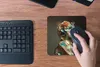 MuchoWow® Mauspad Mousepad Frau - Blumen - Orange - Porträt Produktbild-Vorschau 4