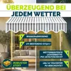 tillvex svorka markýzy 400 cm šedá/bílá se solární LED Náhled obrázku produktu 4