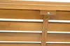 Close-up view of the wooden slats and metal screws of a garden bench. Produktbild-Vorschau