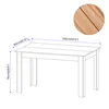 Mondeer Esstisch Esszimmertisch 120 x 80 x 75cm, Schwarz & Produktbild-Vorschau 6