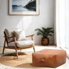 Vintage pouf sedák polštář stolička z kůže Fjord velký Náhled obrázku produktu 3