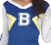 Sportliches Cheerleader Outfit Karneval Party Fasching Produktbild-Vorschau 3