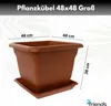 Großer Pflanzkübel 48x48 wetterfest, mit Entwässerung, Produktbild-Vorschau 2