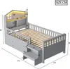 A diagram of a child's bed with dimensions indicated. Anteprima dell’immagine prodotto