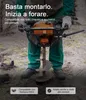NEMAXX® B80 Testa Trivella Ø80 mm 800 mm acciaio, punta Anteprima dell’immagine prodotto 2