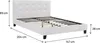 Lit double en pvc "Julia" - 140 x 190 cm - Blanc Voir les images du produit 3