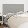 vidaXL Kopfteil Hellgrau 160 x 5 x 118/128 cm Stoff Produktbild-Vorschau 2