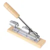 A nutcracker tool with a wooden handle and base, shown against a white background. Voir les images du produit