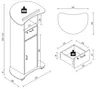 Legno Mobile Speaker's Desk | Dimensioni ca. H. 110 a 120 Anteprima dell’immagine prodotto 5