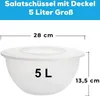 3er Set Schüssel mit Deckel 5l Rührschüssel Vielseitige Produktbild-Vorschau 2