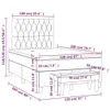 The Living Store Boxspringbett mit Matratze Schwarz 120x200 Produktbild-Vorschau 8