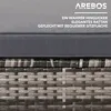 Sgabello da giardino in rattan AREBOS grigio | Cuscino Anteprima dell’immagine prodotto 5